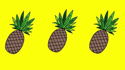 Pineapple minimal motion and animation Stockbeeldmateriaal 147119990