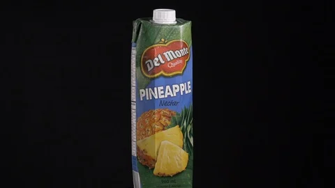 Pineapple nectar del monte centre shot 4k Video stock 107850108