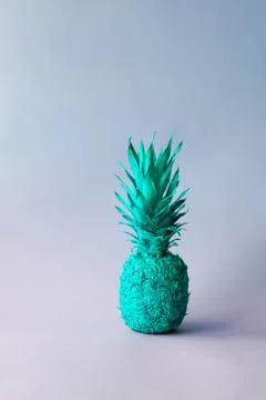 Pineapple in neon light Foto stock