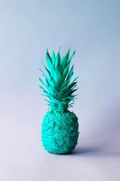 Pineapple in neon light Foto stock