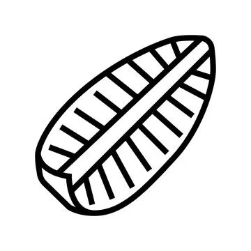 Pineapple one big slice line icon vector illustration Stock Illustration