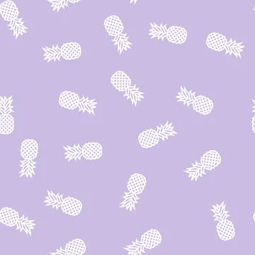 Pineapple one whole line seamless pattern イラスト素材