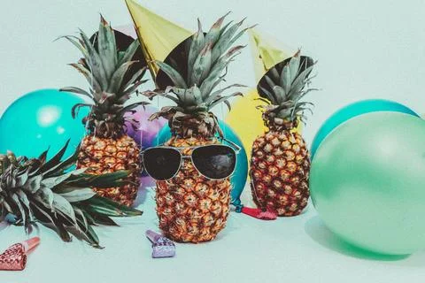Pineapple party Stock Photos