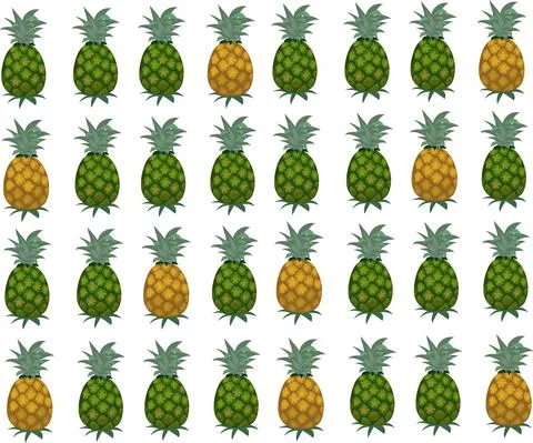 Pineapple patern vector Stock Illustration