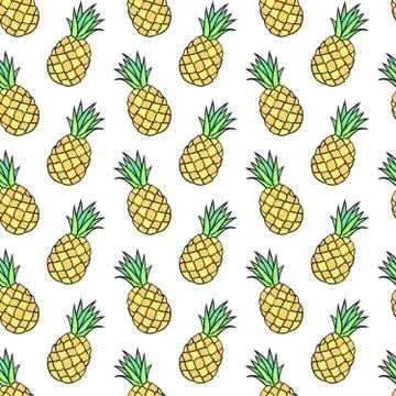 Pineapple pattern Stock Illustration