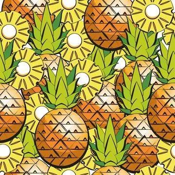 The pineapple pattern. Stock Illustration