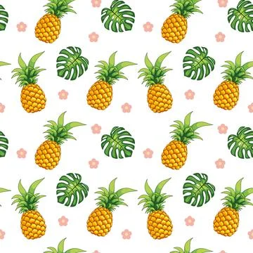 Pineapple pattern 스톡 일러스트