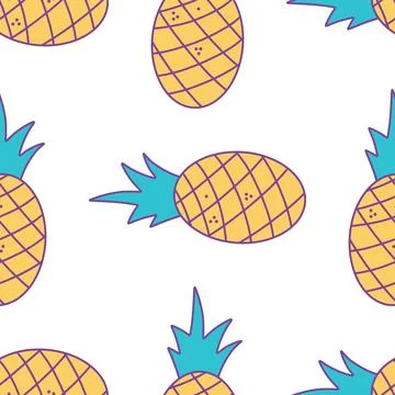 Pineapple pattern Stock Illustration