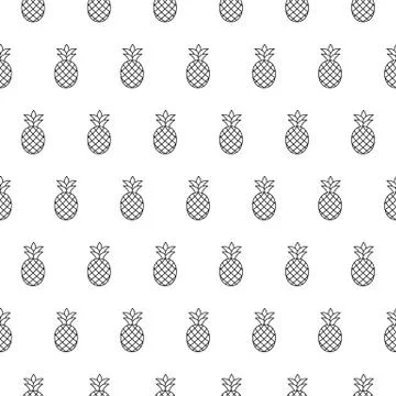 Pineapple  pattern seamless. summer   VECTOR TEXTURE, WALLPAPER Stock Illustration
