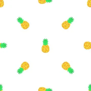 Pineapple pattern seamless vector Stock Illustration