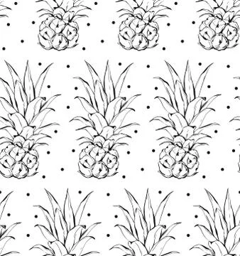 Pineapple pattern. Simple illustration of pineapple vector pattern for web Illustrazione stock