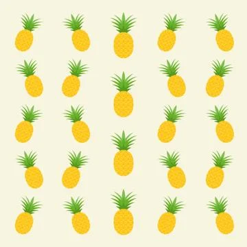 Pineapple pattern for textile fabric or wallpaper background Illustrazione stock
