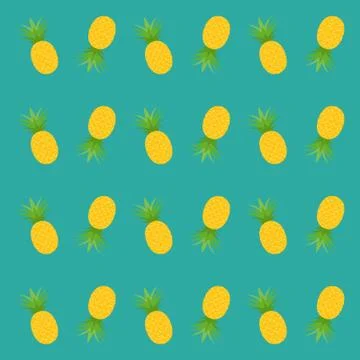 Pineapple pattern for textile fabric or wallpaper background Illustrazione stock