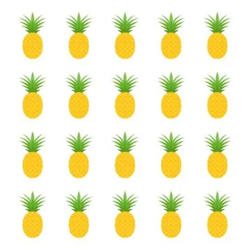 Pineapple pattern for textile fabric or wallpaper background Stock Illustration