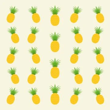 Pineapple pattern for textile fabric or wallpaper background Illustrazione stock