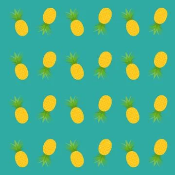Pineapple pattern for textile fabric or wallpaper background Illustrazione stock