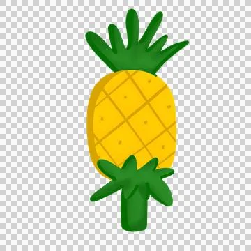 Pineapple pcs lovely fruit minimal design Stock Illustration