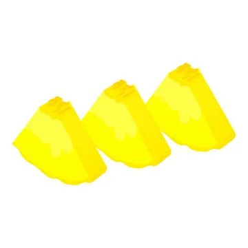 Pineapple pieces icon, isometric style Stock Illustration