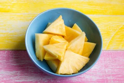 Pineapple pieces Stock Photos