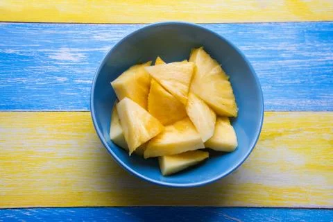 Pineapple pieces Stock Photos