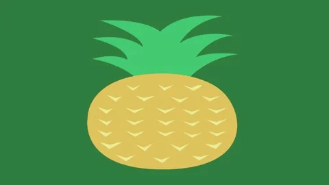 Pineapple on pine movement emotion cartoonish elements backgrounds layers Stock Footage 335147395