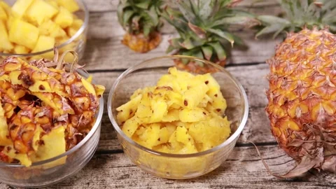 Pineapple pineapple pulp ingredients (1) Stock Footage 202155465