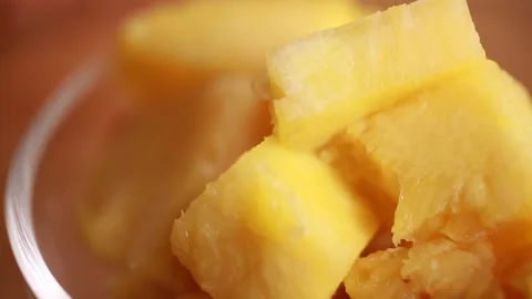 Pineapple pineapple pulp ingredients (3) Stock Footage 202155496