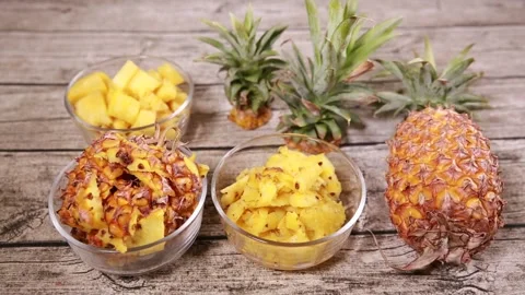 Pineapple pineapple pulp ingredients (6) Stock Footage 202155701