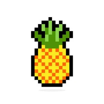 Pineapple pixel image. vector illustration Stock Illustration