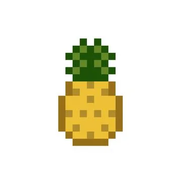 Pineapple pixel image. vector illustration Stock Illustration