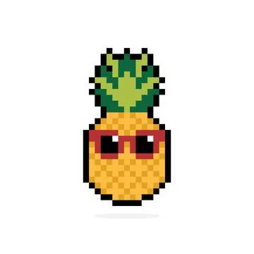 Pineapple pixel image. vector illustration Illustrazione stock