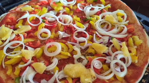 Pineapple on Pizza Stock Footage 325391412