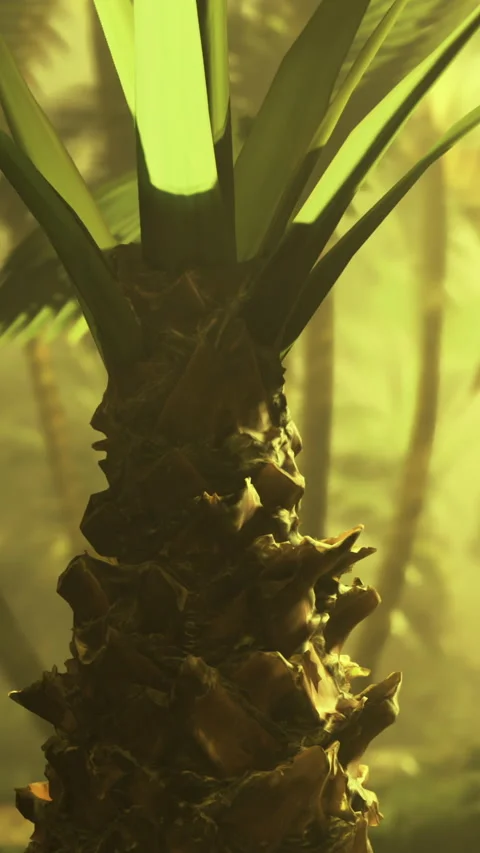 Pineapple plant in a tropical setting with sunlight filtering through leaves Stock Footage 331766456