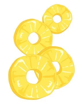 Pineapple rings Stock Illustration