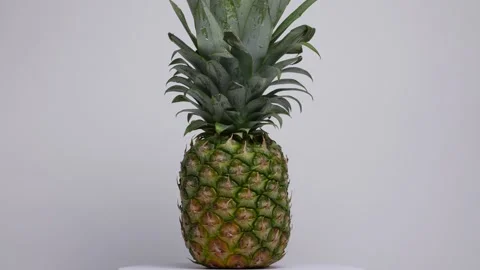 Pineapple in a rotating studio shot Stock Footage 249948199