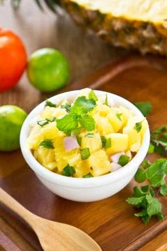 Pineapple salsa Stock Photos
