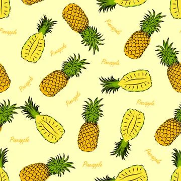 Pineapple seamless Stock Illustration
