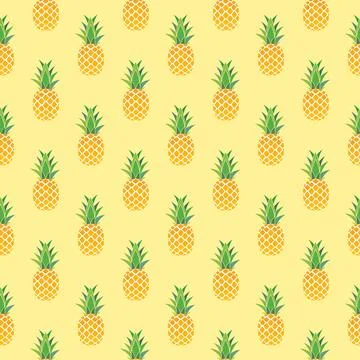Pineapple Seamless Pattern Background. Illustration. Stock Illustration