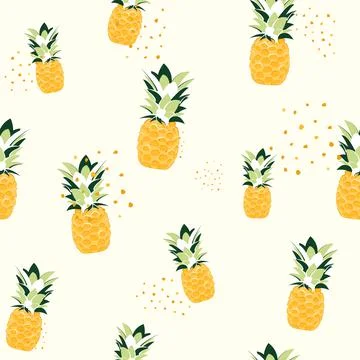 Pineapple seamless pattern. Fruit. Stock Illustration