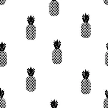 Pineapple seamless pattern. Stock Illustration