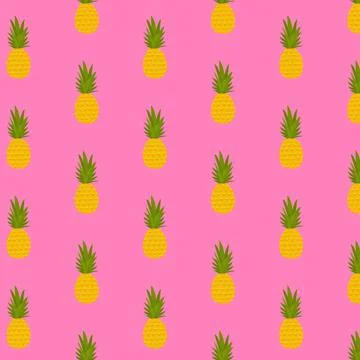 Pineapple seamless pattern. Stock Illustration