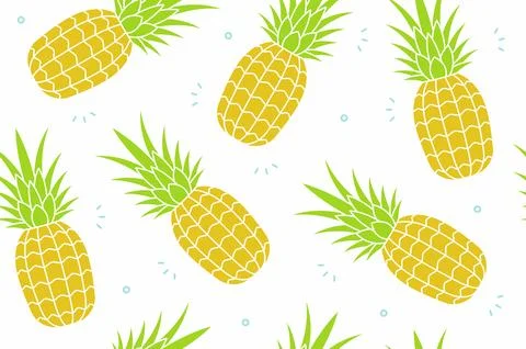 Pineapple seamless pattern Stock Illustration