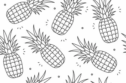 Pineapple seamless pattern 스톡 일러스트