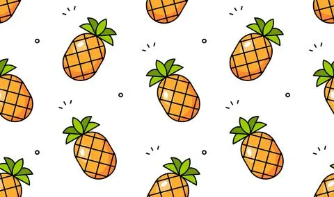 Pineapple seamless pattern Stock Illustration