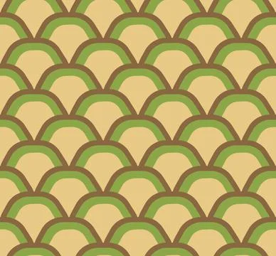Pineapple seamless pattern as peel pineapple. Flat, vector Stock Illustration