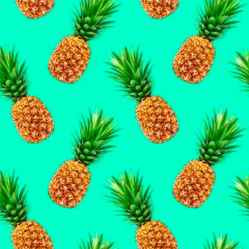 Pineapple seamless pattern Foto stock