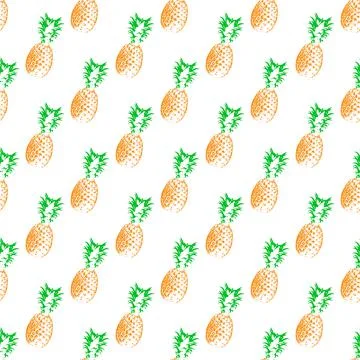 Pineapple. Seamless pattern for simple backgrounds, textures, wallpapers, and イラスト素材