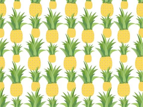 Pineapple seamless pattern. Summer fruit pattern. Pineapple fruit Stock Illustration