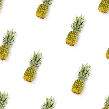 Pineapple Seamless pattern. Tropical abstract pattern. Gold pineapple on the Foto stock