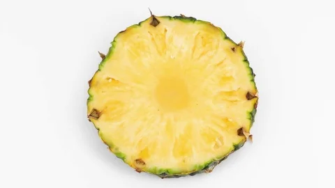 Pineapple section rotating Stock-Footage 84442739